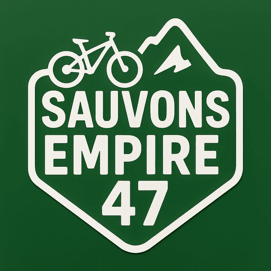 Logo de soutien pour sauver Empire 47 face à la ville de Lac-Delage.