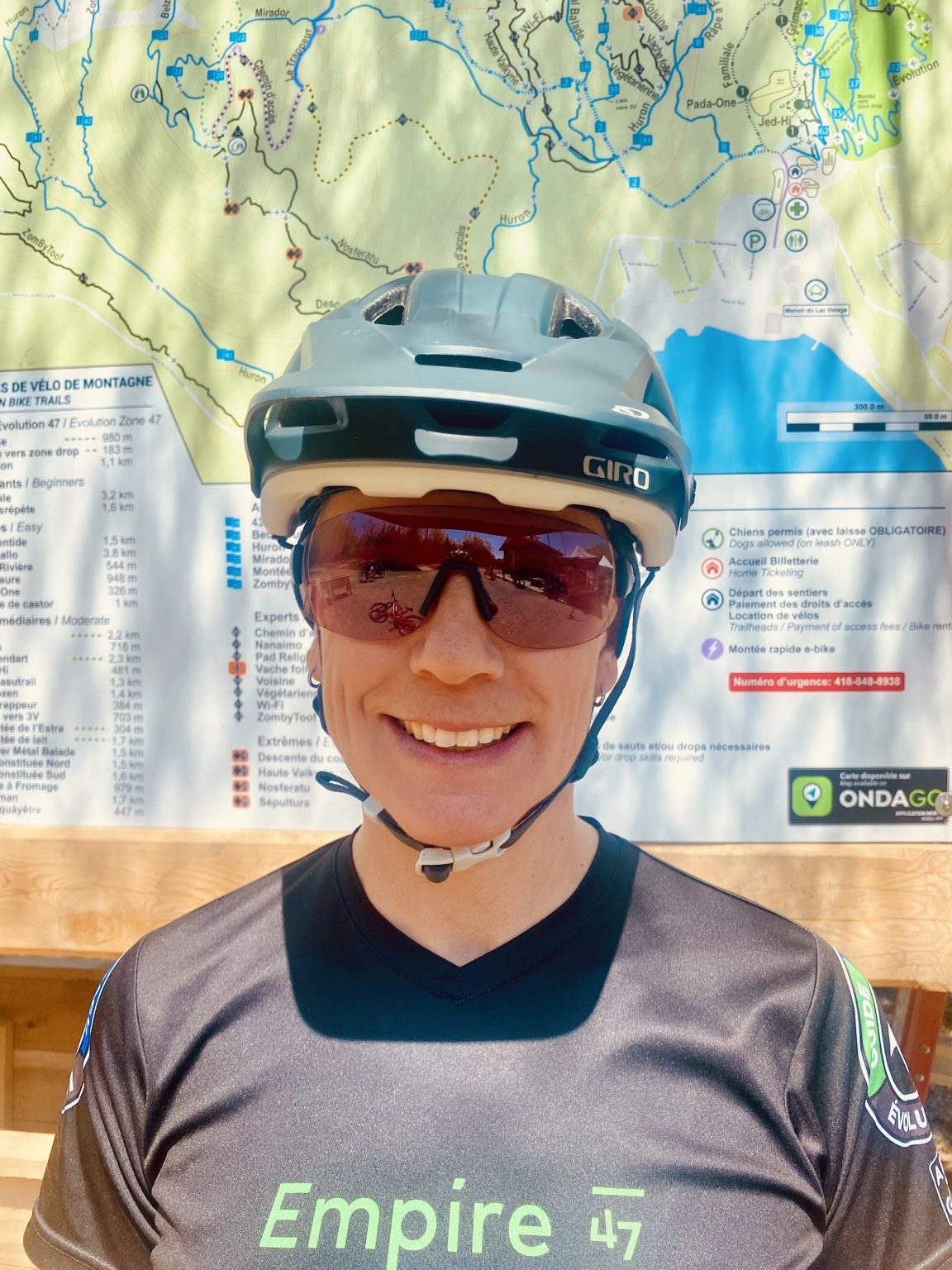 Patricia Charles, entraineur et guide de vélo de montagne à Empire 47 près de la ville de Québec.